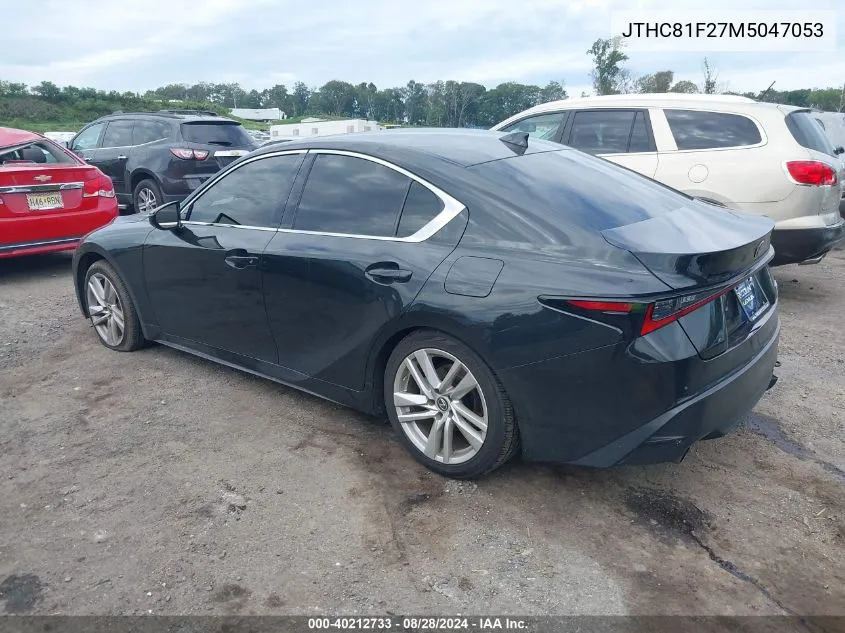 JTHC81F27M5047053 2021 Lexus Is 300