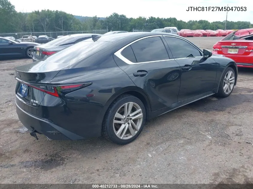 JTHC81F27M5047053 2021 Lexus Is 300