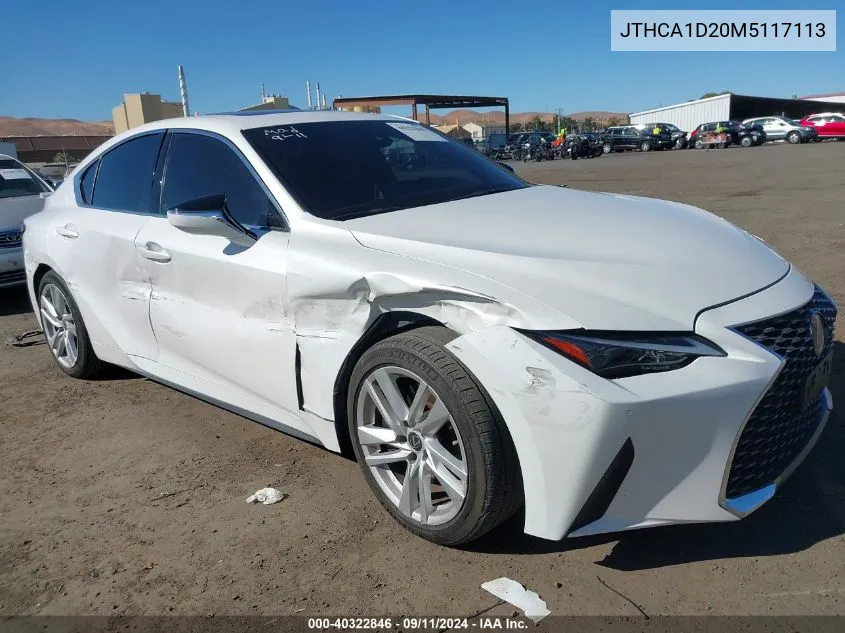 2021 Lexus Is 300 300 VIN: JTHCA1D20M5117113 Lot: 40322846