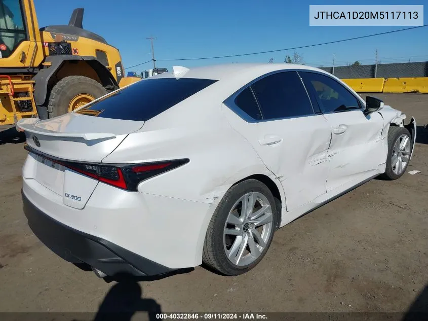 2021 Lexus Is 300 300 VIN: JTHCA1D20M5117113 Lot: 40322846