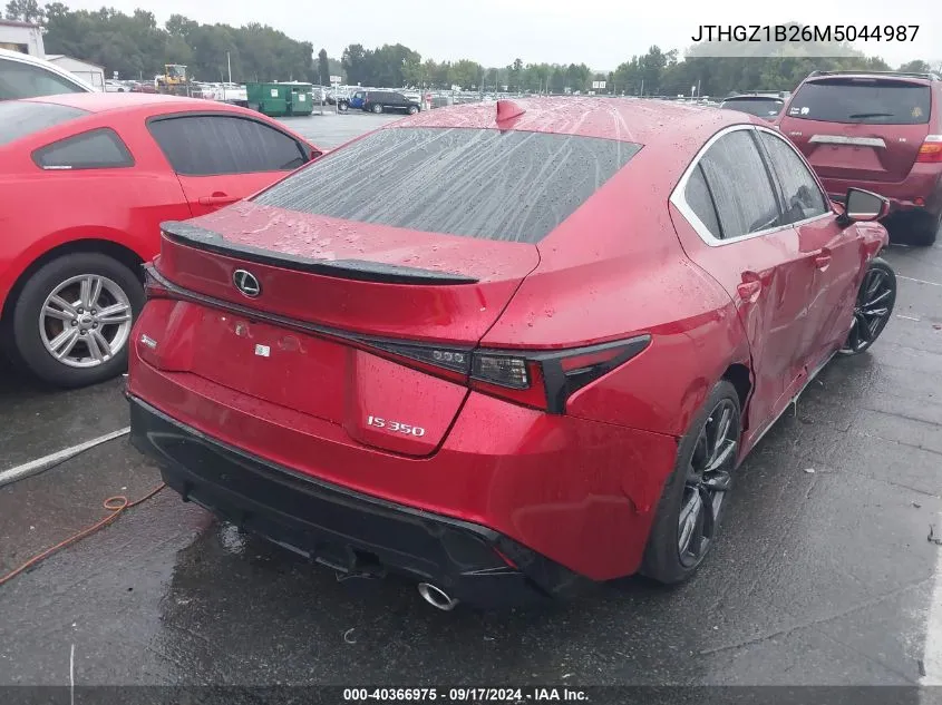 2021 Lexus Is 350 F Sport VIN: JTHGZ1B26M5044987 Lot: 40366975