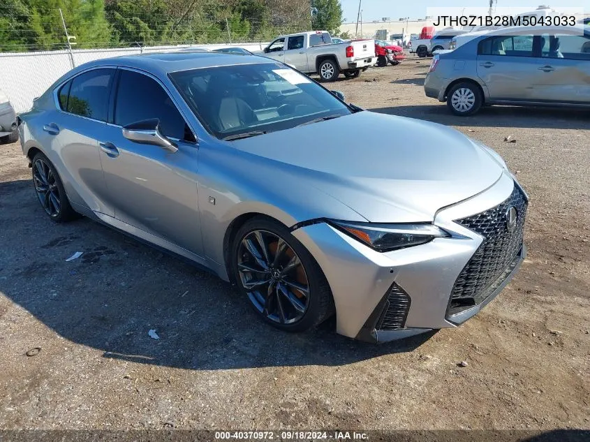 2021 Lexus Is 350 F Sport VIN: JTHGZ1B28M5043033 Lot: 40370972