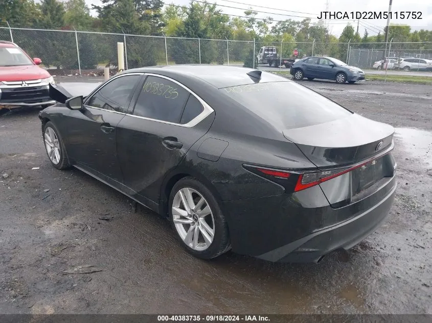 2021 Lexus Is 300 VIN: JTHCA1D22M5115752 Lot: 40383735