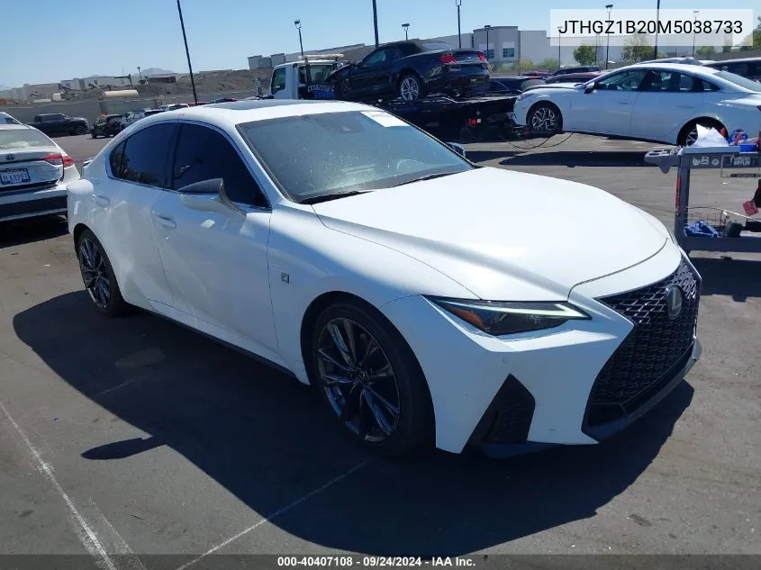 2021 Lexus Is 350 F Sport VIN: JTHGZ1B20M5038733 Lot: 40407108