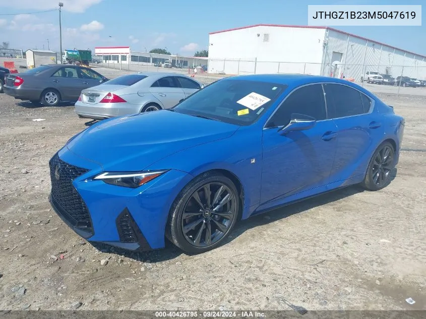 2021 Lexus Is 350 F Sport VIN: JTHGZ1B23M5047619 Lot: 40426795