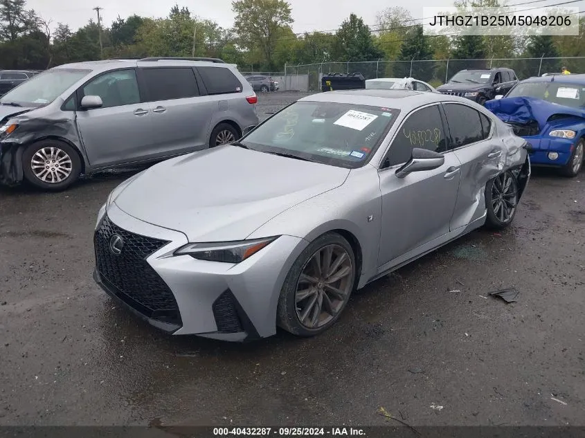 2021 Lexus Is 350 F Sport VIN: JTHGZ1B25M5048206 Lot: 40432287