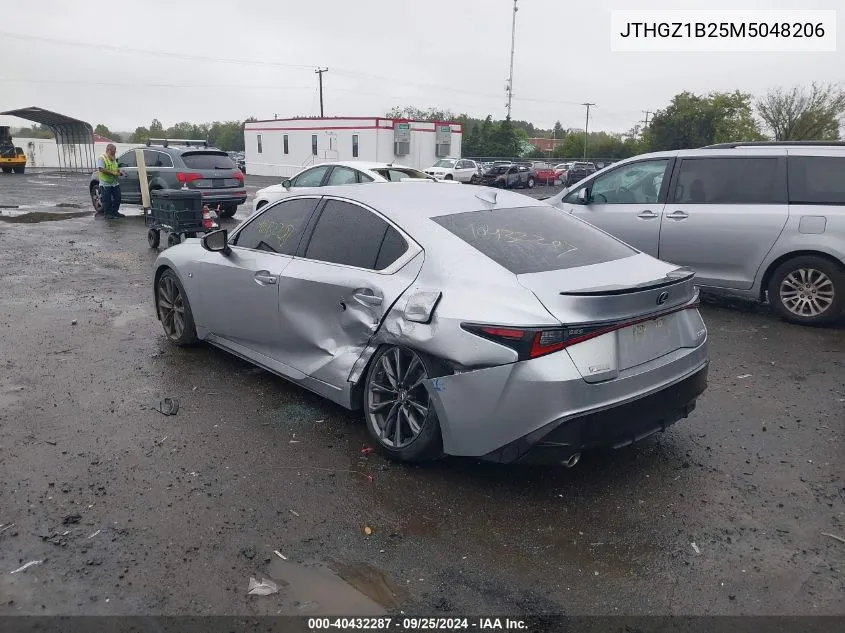 2021 Lexus Is 350 F Sport VIN: JTHGZ1B25M5048206 Lot: 40432287