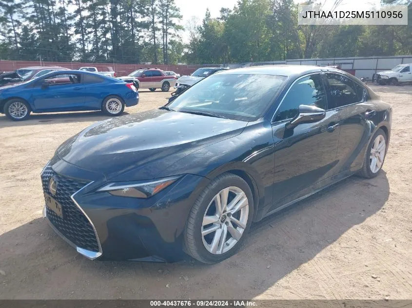 2021 Lexus Is 300 VIN: JTHAA1D25M5110956 Lot: 40437676