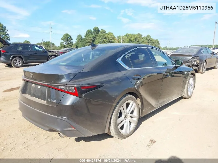 2021 Lexus Is 300 VIN: JTHAA1D25M5110956 Lot: 40437676