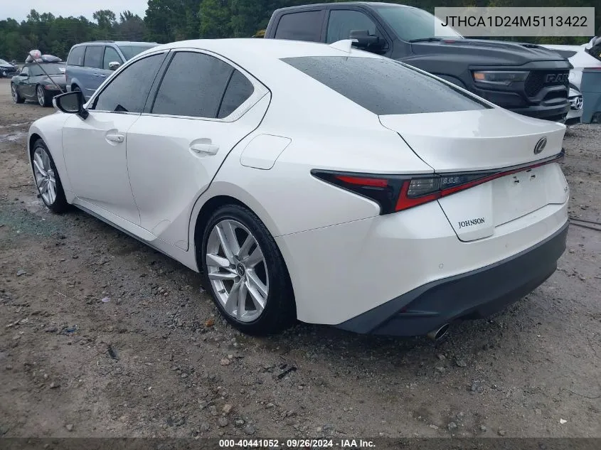 2021 Lexus Is 300 VIN: JTHCA1D24M5113422 Lot: 40441052