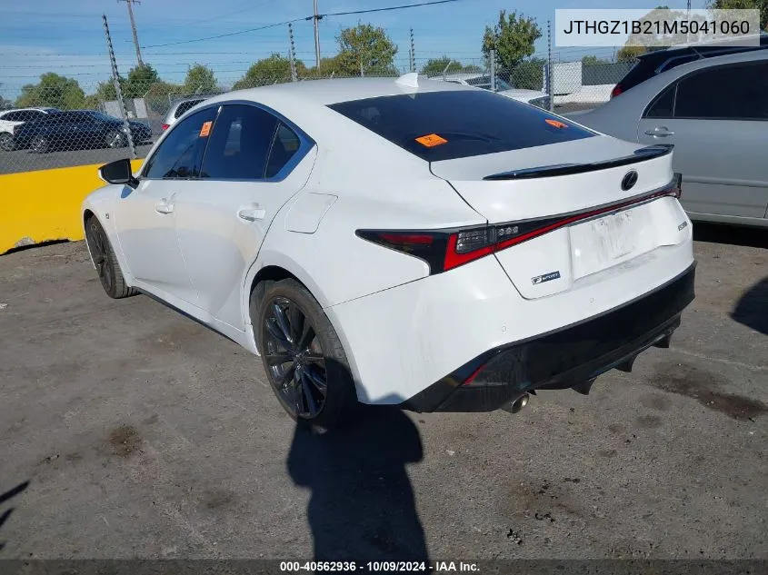 2021 Lexus Is 350 F Sport VIN: JTHGZ1B21M5041060 Lot: 40562936