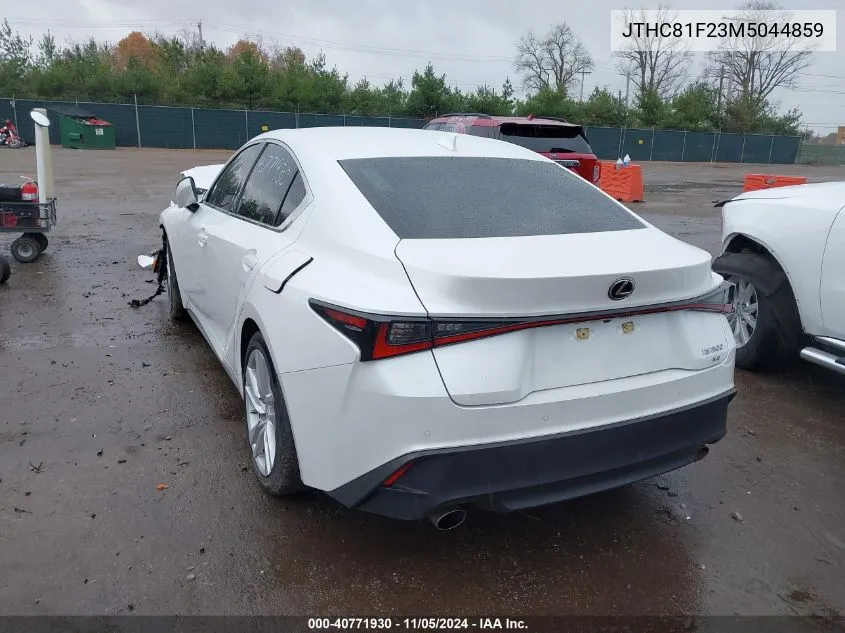 2021 Lexus Is 300 VIN: JTHC81F23M5044859 Lot: 40771930