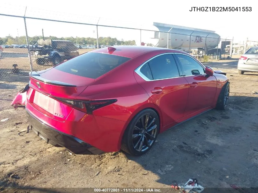 2021 Lexus Is 350 F Sport VIN: JTHGZ1B22M5041553 Lot: 40772801