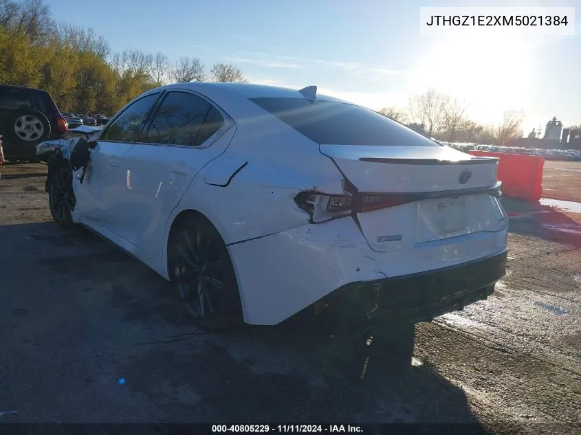 2021 Lexus Is 350 F Sport VIN: JTHGZ1E2XM5021384 Lot: 40805229