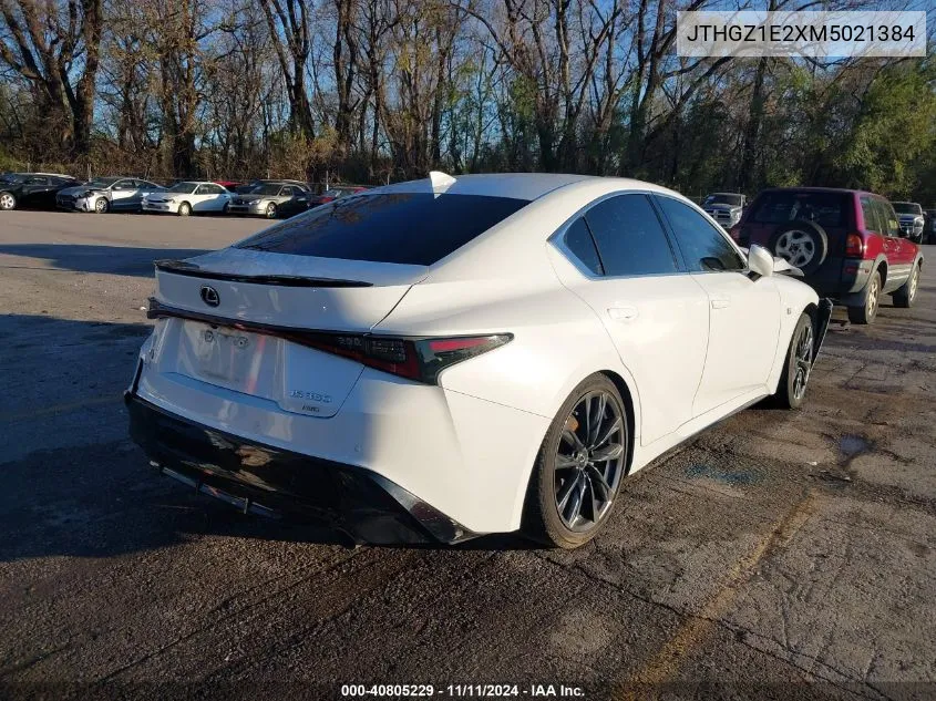 2021 Lexus Is 350 F Sport VIN: JTHGZ1E2XM5021384 Lot: 40805229