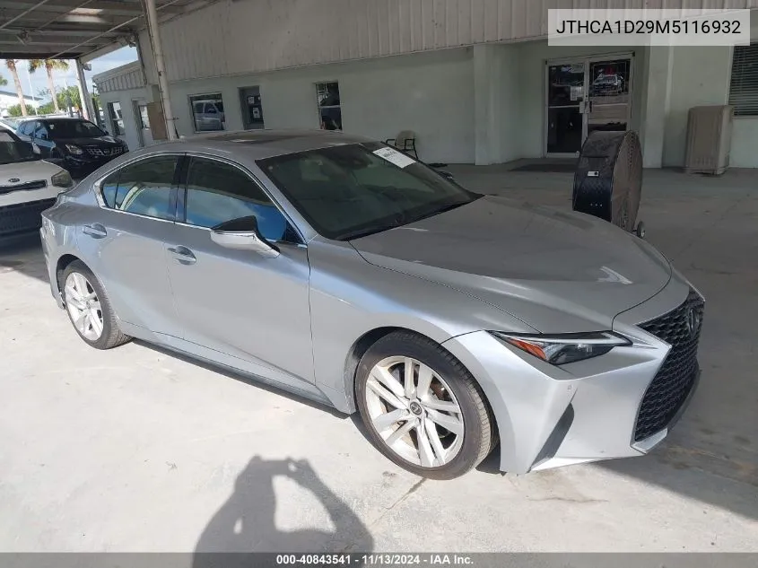 2021 Lexus Is 300 VIN: JTHCA1D29M5116932 Lot: 40843541