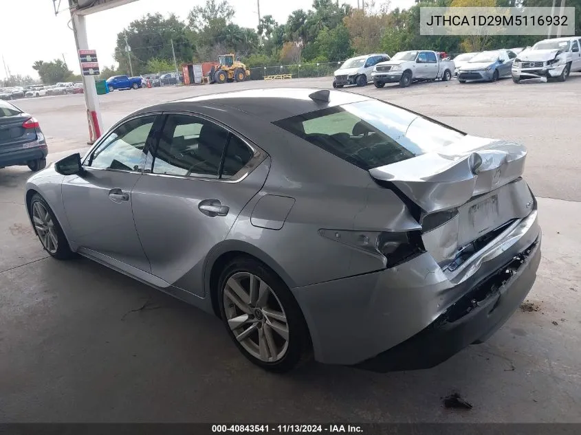 2021 Lexus Is 300 VIN: JTHCA1D29M5116932 Lot: 40843541