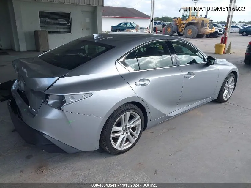 2021 Lexus Is 300 VIN: JTHCA1D29M5116932 Lot: 40843541