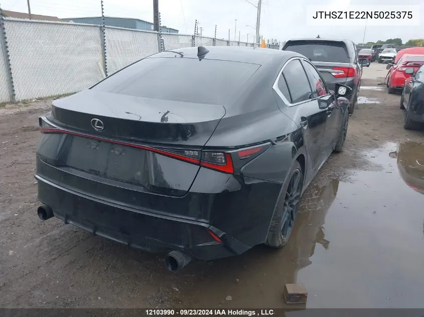 2022 Lexus Is 350 VIN: JTHSZ1E22N5025375 Lot: 12103990