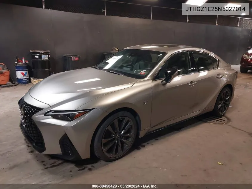 2022 Lexus Is 350 F Sport VIN: JTHGZ1E25N5027014 Lot: 39450429