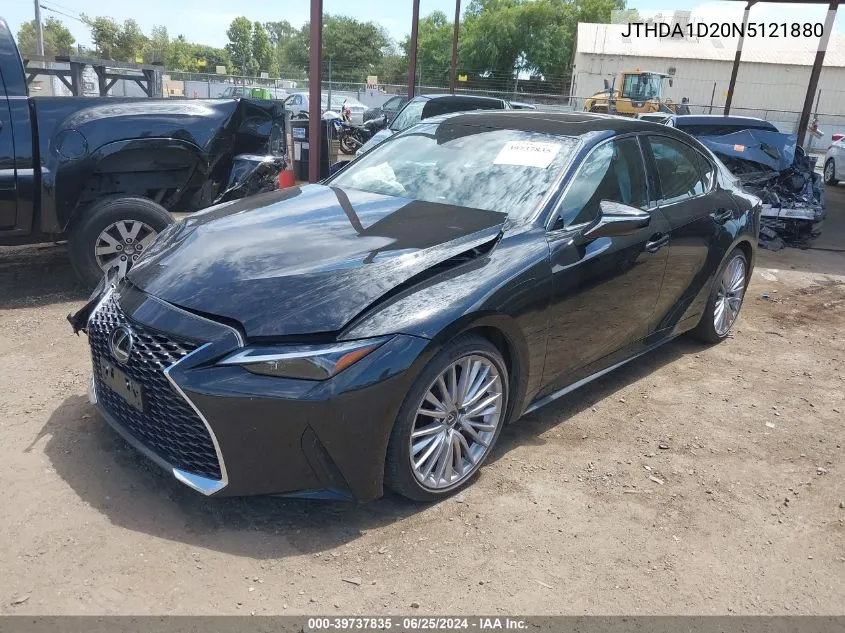 2022 Lexus Is 300 VIN: JTHDA1D20N5121880 Lot: 39737835