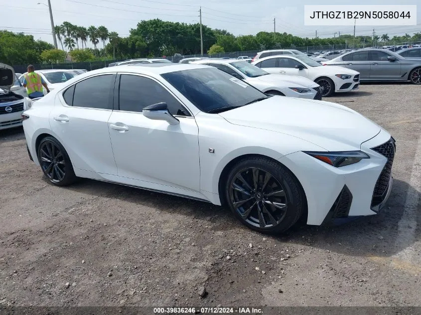 2022 Lexus Is 350 F Sport VIN: JTHGZ1B29N5058044 Lot: 39836246