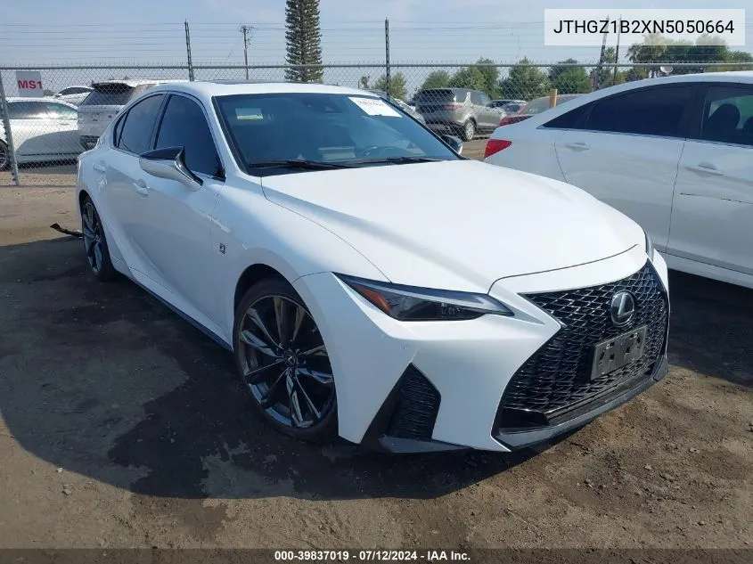 2022 Lexus Is 350 F Sport VIN: JTHGZ1B2XN5050664 Lot: 39837019