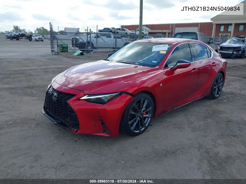 2022 Lexus Is 350 F Sport VIN: JTHGZ1B24N5049834 Lot: 39983118