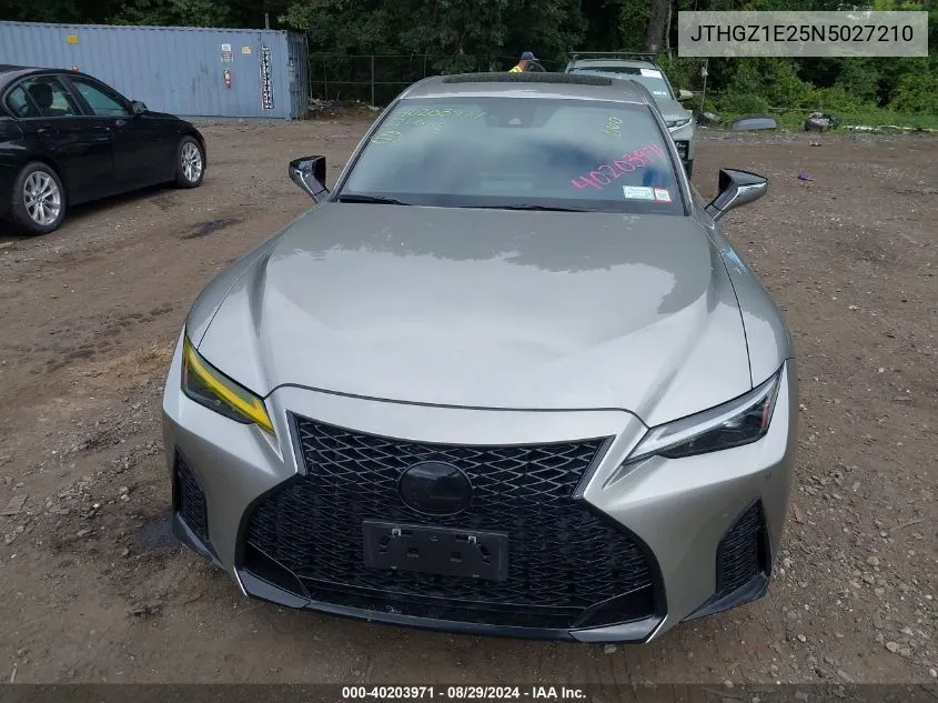 2022 Lexus Is 350 F Sport VIN: JTHGZ1E25N5027210 Lot: 40203971