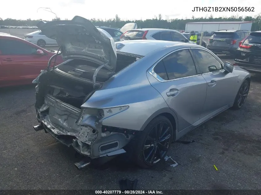 2022 Lexus Is 350 F Sport VIN: JTHGZ1B2XN5056562 Lot: 40207779