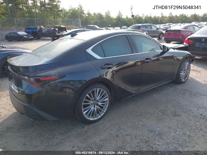 2022 Lexus Is 300 VIN: JTHD81F29N5048341 Lot: 40219874