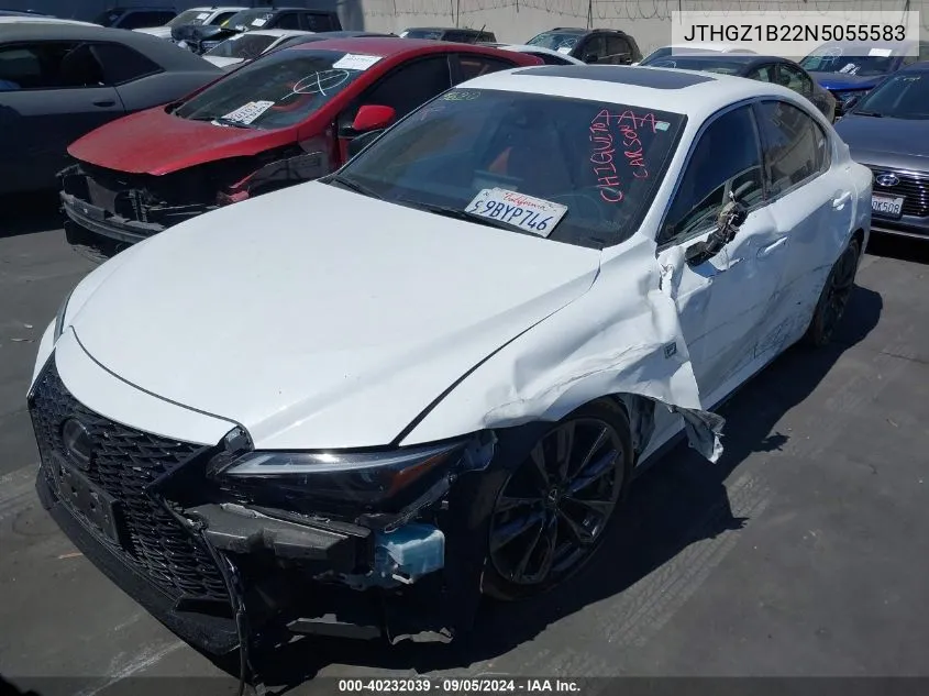 2022 Lexus Is 350 F Sport VIN: JTHGZ1B22N5055583 Lot: 40232039