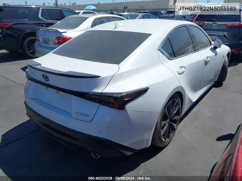 2022 Lexus Is 350 F Sport VIN: JTHGZ1B22N5055583 Lot: 40232039