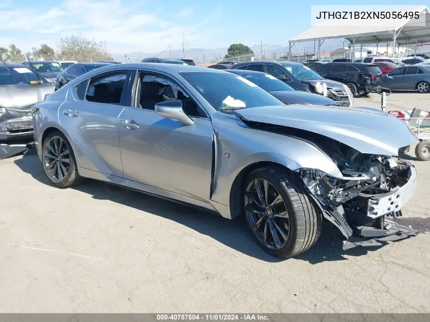 2022 Lexus Is 350 F Sport VIN: JTHGZ1B2XN5056495 Lot: 40757504