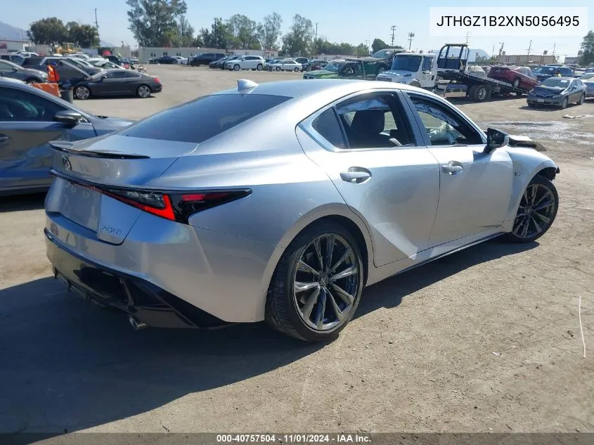 2022 Lexus Is 350 F Sport VIN: JTHGZ1B2XN5056495 Lot: 40757504