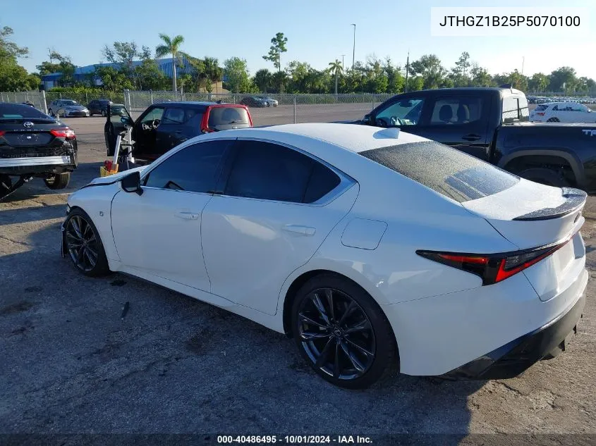 2023 Lexus Is 350 F Sport Design/350 F VIN: JTHGZ1B25P5070100 Lot: 40486495