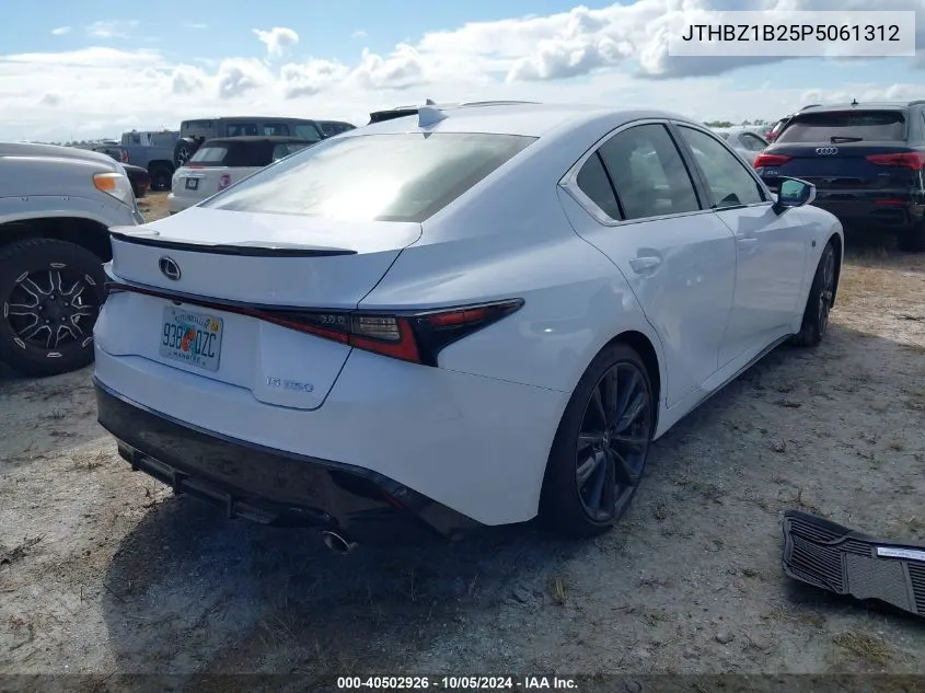 2023 Lexus Is 350 F Sport Design/350 F VIN: JTHBZ1B25P5061312 Lot: 40502926