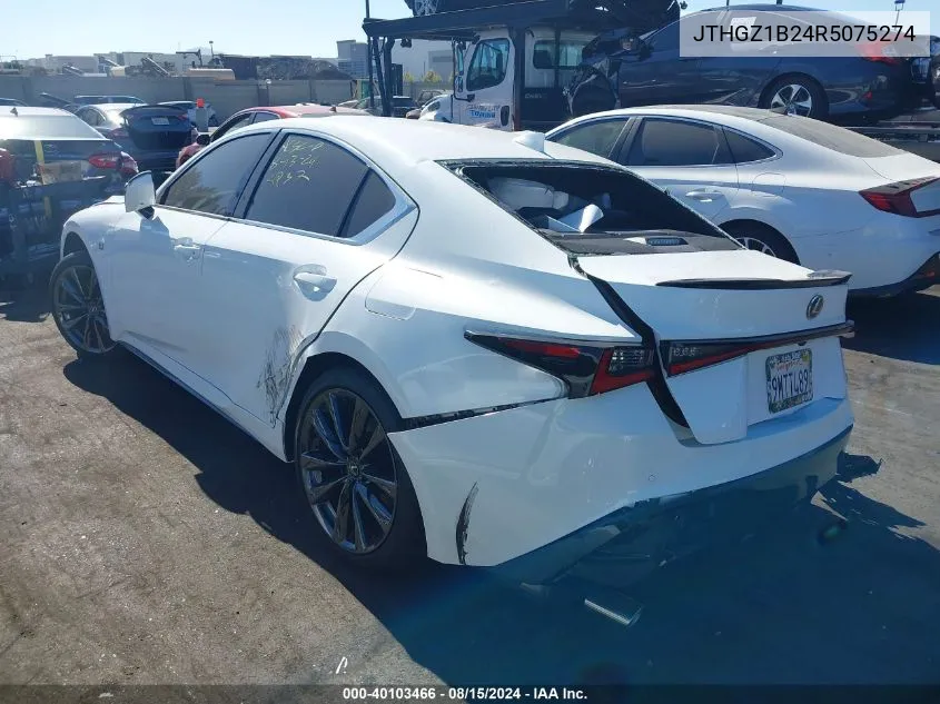 2024 Lexus Is 350 F Sport VIN: JTHGZ1B24R5075274 Lot: 40103466