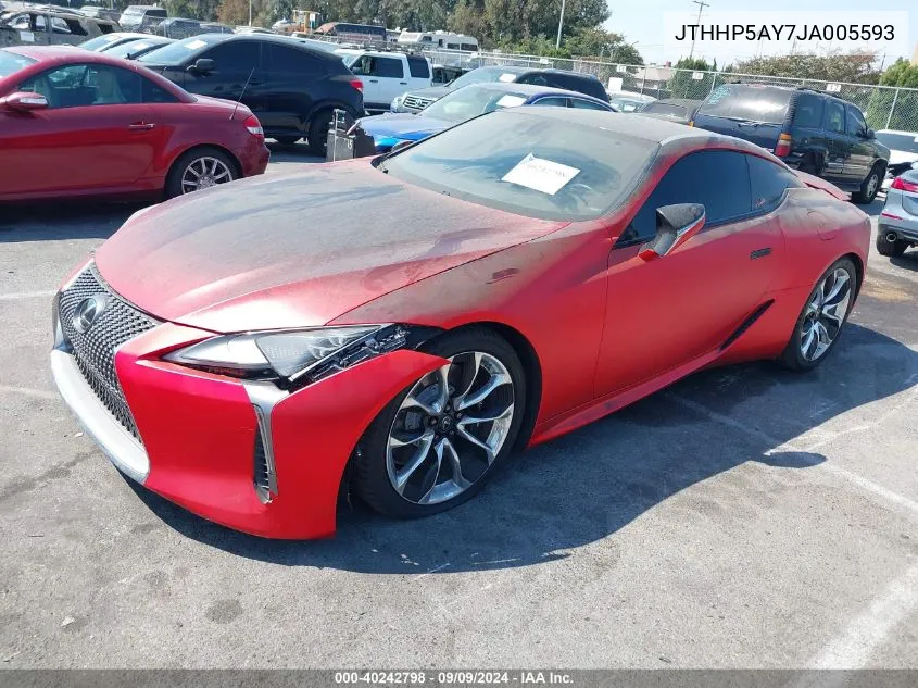 2018 Lexus Lc 500 VIN: JTHHP5AY7JA005593 Lot: 40242798