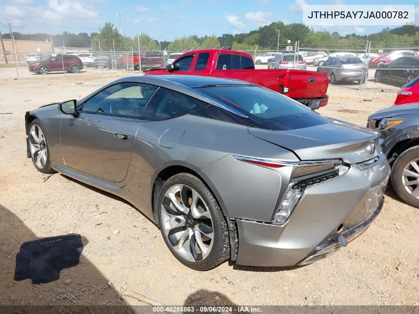 2018 Lexus Lc 500 VIN: JTHHP5AY7JA000782 Lot: 40285863