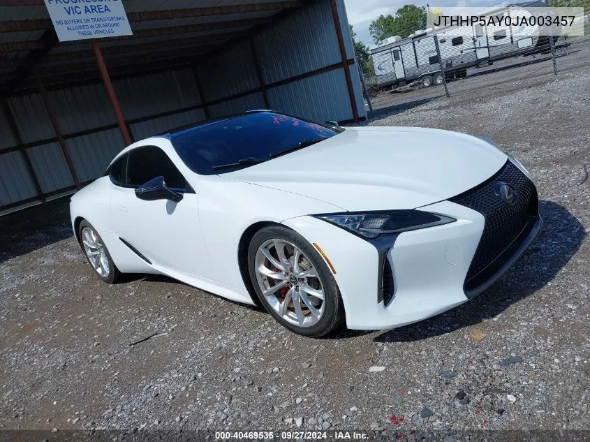 JTHHP5AY0JA003457 2018 Lexus Lc 500