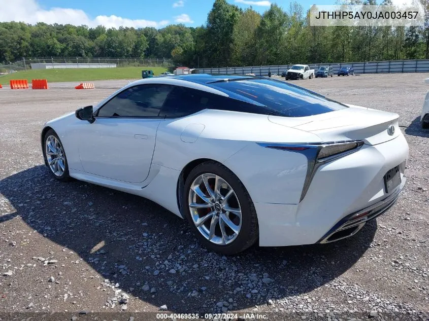 2018 Lexus Lc 500 VIN: JTHHP5AY0JA003457 Lot: 40469535