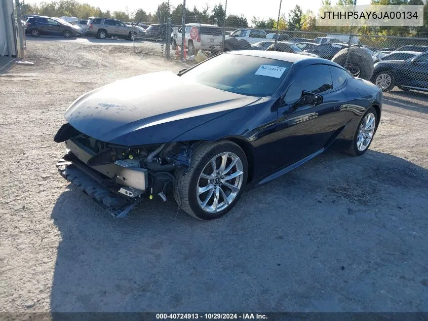 2018 Lexus Lc 500 VIN: JTHHP5AY6JA00134 Lot: 40724913