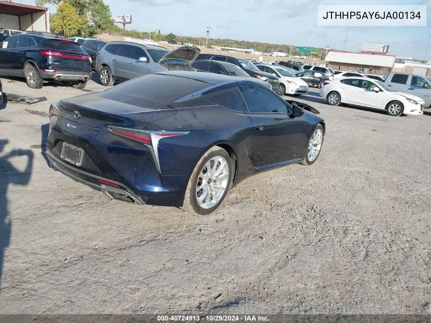 2018 Lexus Lc 500 VIN: JTHHP5AY6JA00134 Lot: 40724913