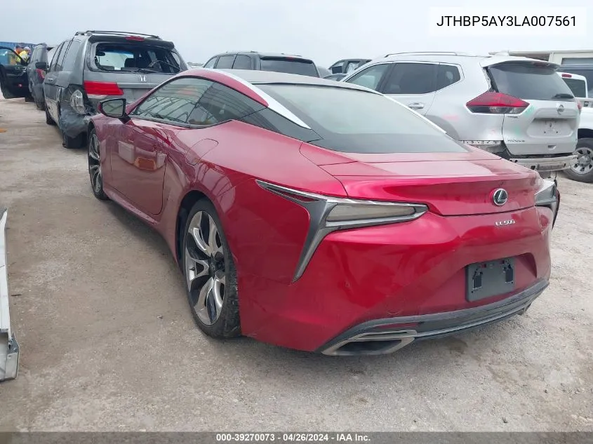 JTHBP5AY3LA007561 2020 Lexus Lc 500