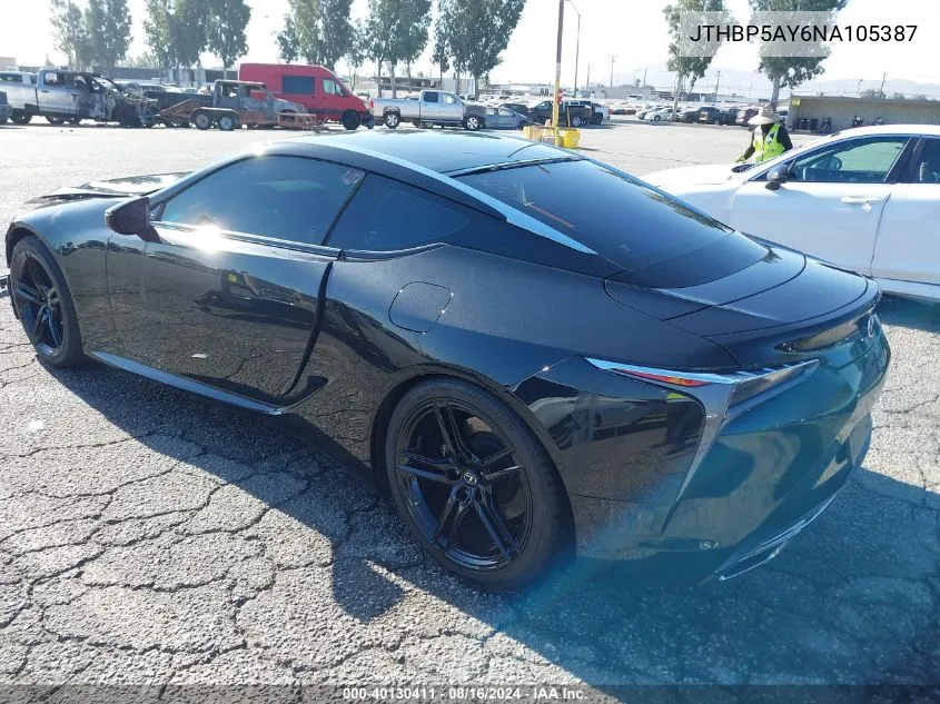 JTHBP5AY6NA105387 2022 Lexus Lc 500 500