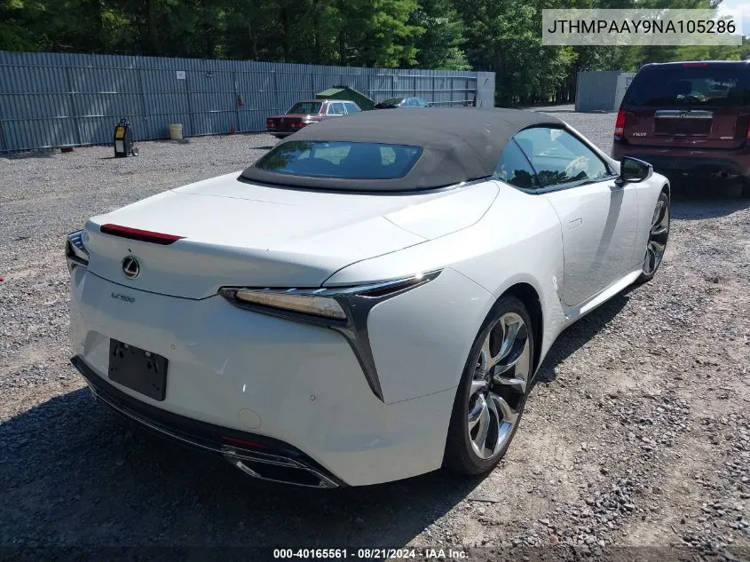 JTHMPAAY9NA105286 2022 Lexus Lc 500