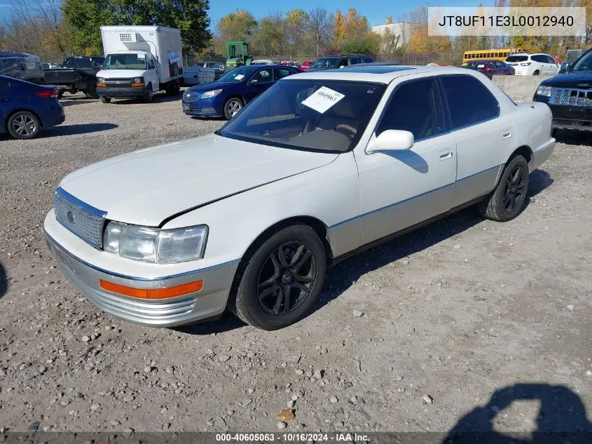 1990 Lexus Ls 400 VIN: JT8UF11E3L0012940 Lot: 40605063