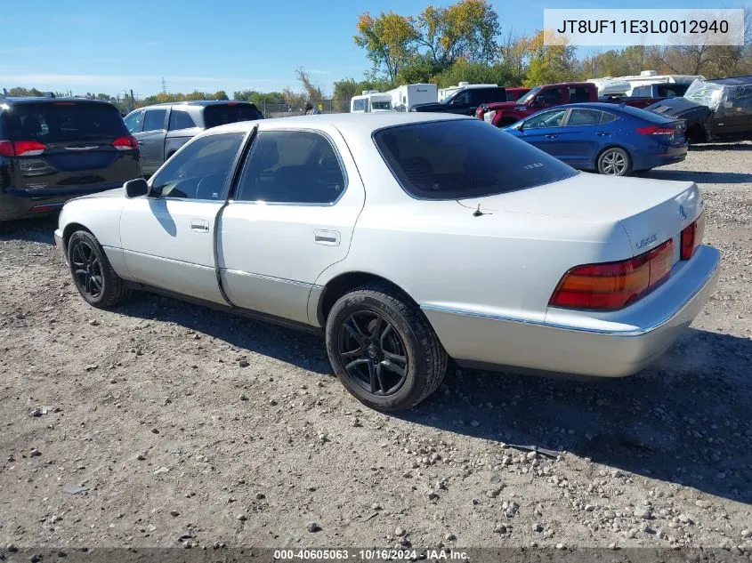 1990 Lexus Ls 400 VIN: JT8UF11E3L0012940 Lot: 40605063