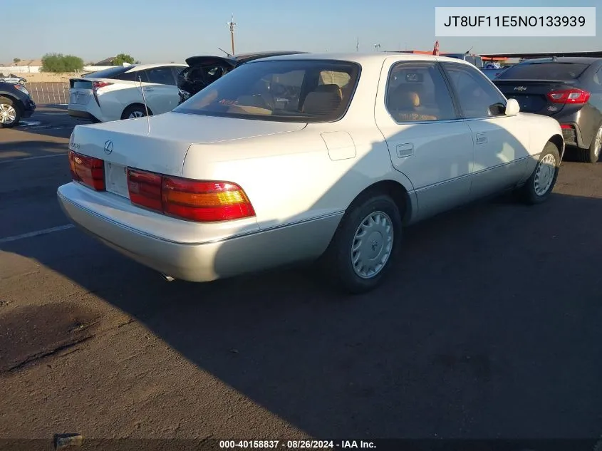 1992 Lexus Ls 400 VIN: JT8UF11E5NO133939 Lot: 40158837